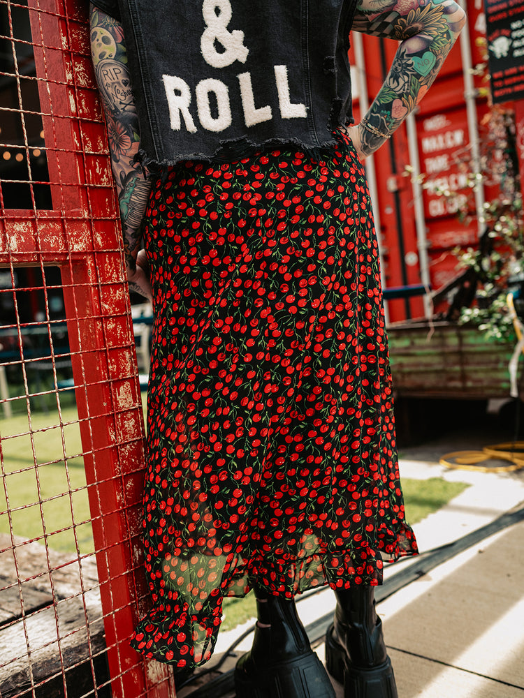 CHERRY COLA CRUSH MIDII DRESS