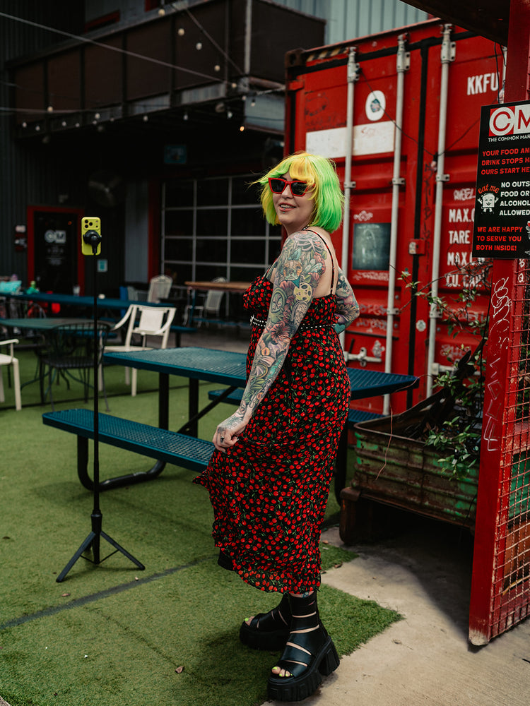 CHERRY COLA CRUSH MIDII DRESS