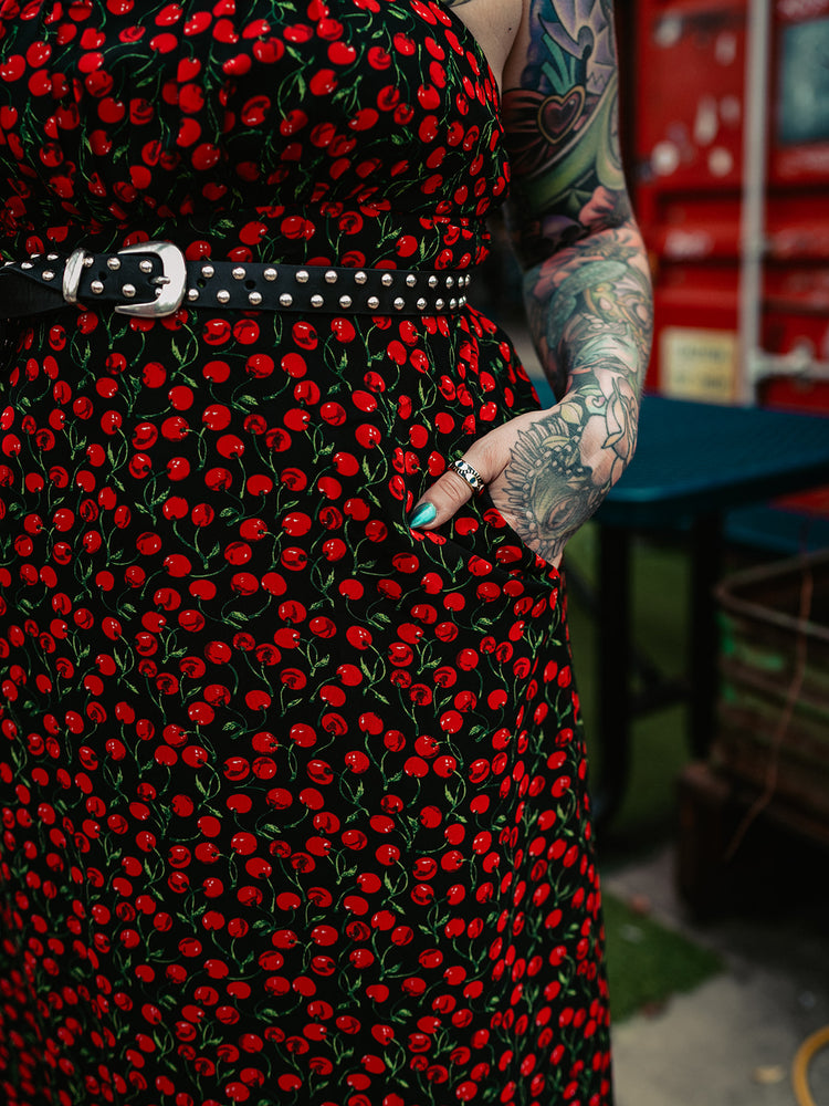 CHERRY COLA CRUSH MIDII DRESS