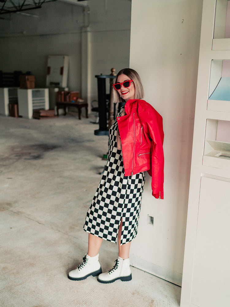 FLAVOR OF THE WEEK MOTO JACKET IN VERY CHERRY