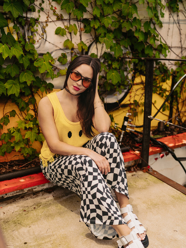 LATE CHECKOUT CHECKERED PRINT PANTS S-3XL