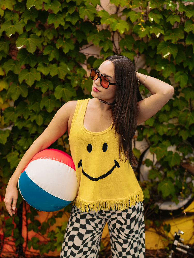 HAPPY LOOKS GOOD ON YOU KNIT TANK S-XL