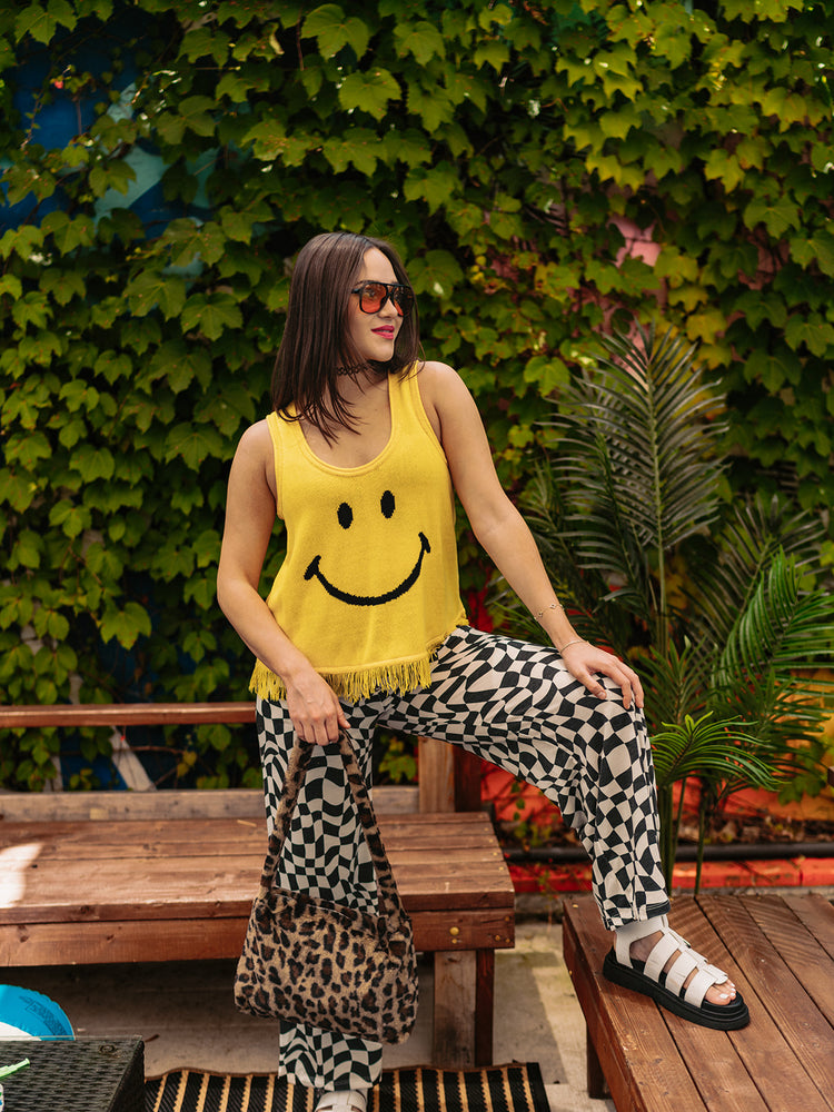 LATE CHECKOUT CHECKERED PRINT PANTS S-3XL