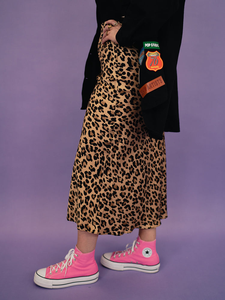 IN MY LEOPARD ERA SLIP SKIRT