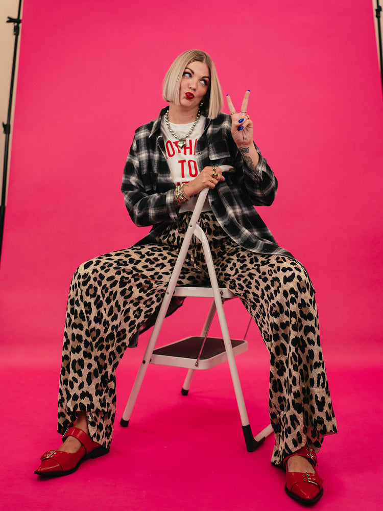 RUNNING WILD LEOPARD PRINT PANTS