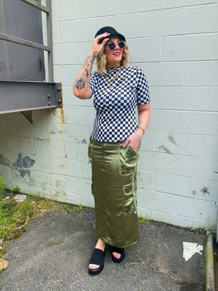 TURN IT UP CHECKERED TOP *S-3XL!*