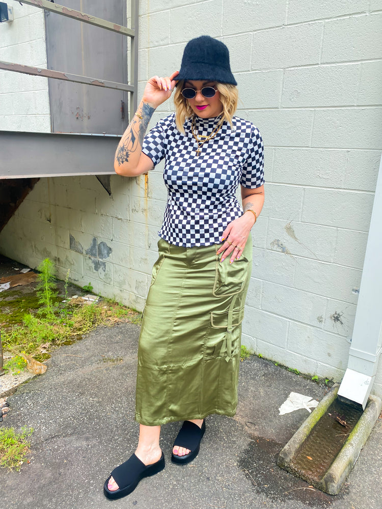 TURN IT UP CHECKERED TOP *S-3XL!*