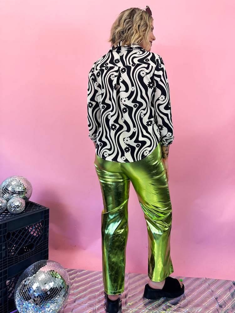 LET YOURSELF SHINE METALLIC PANTS