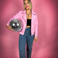 FREE TO FLY FAUX LEATHER MOTO JACKET IN BUBBLEGUM PINK