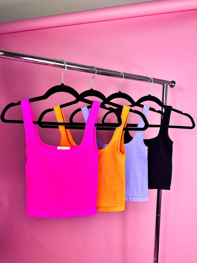LIZZIE SEAMLESS RIBBED TANK