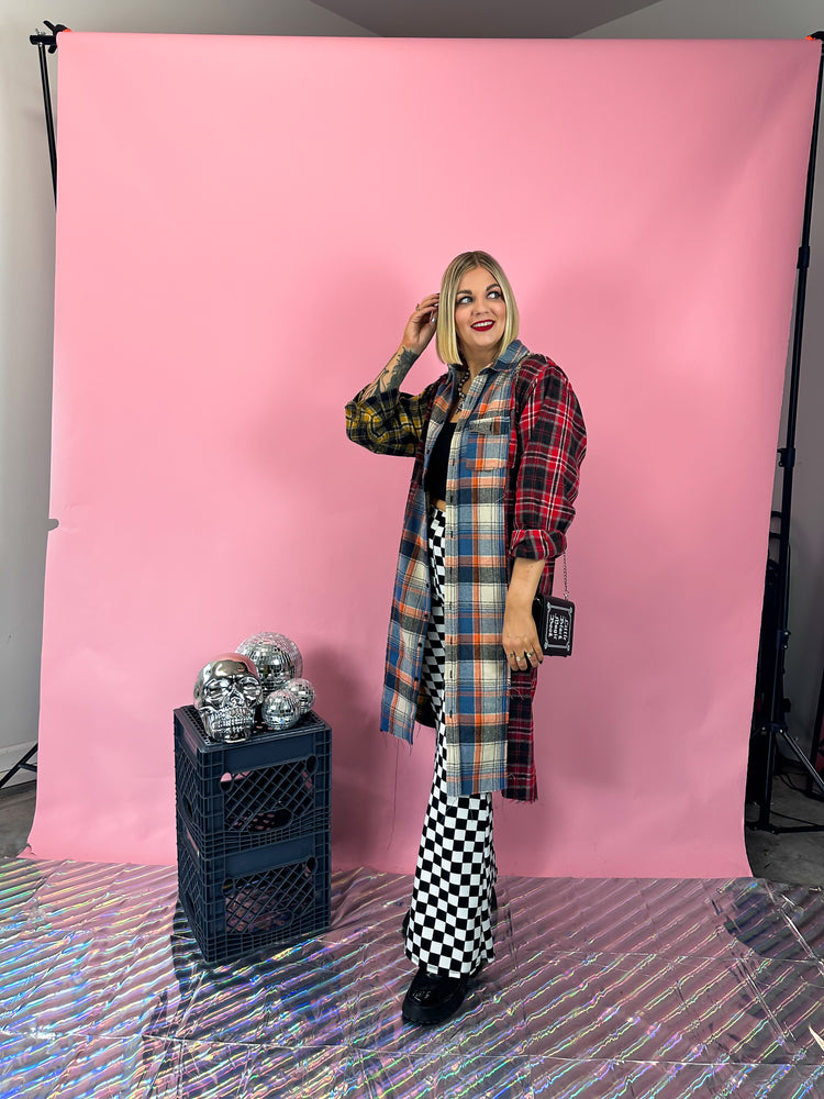 GRUNGE GODDESS PLAID SHACKET