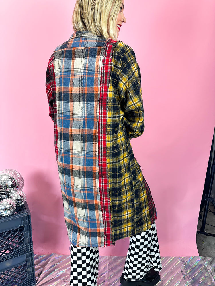GRUNGE GODDESS PLAID SHACKET
