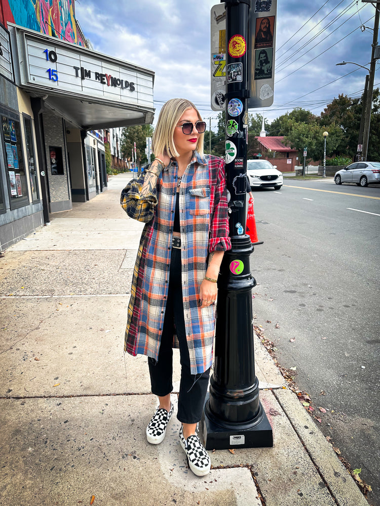 GRUNGE GODDESS PLAID SHACKET