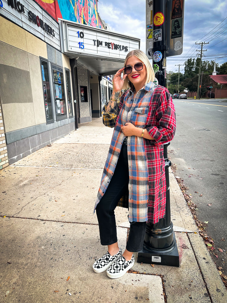 GRUNGE GODDESS PLAID SHACKET