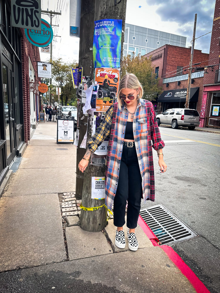 GRUNGE GODDESS PLAID SHACKET