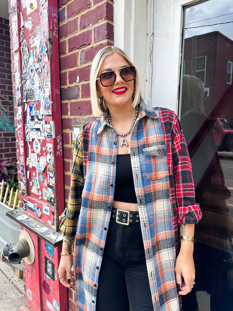 GRUNGE GODDESS PLAID SHACKET