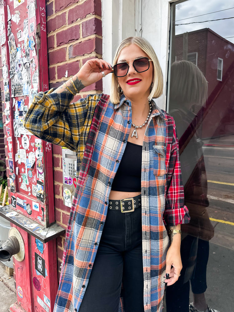 GRUNGE GODDESS PLAID SHACKET