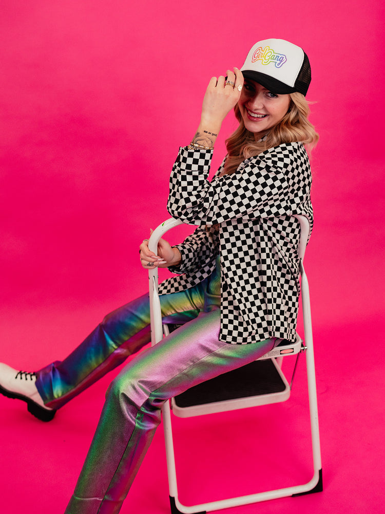 NO RULES CHECKERED PRINT SHACKET