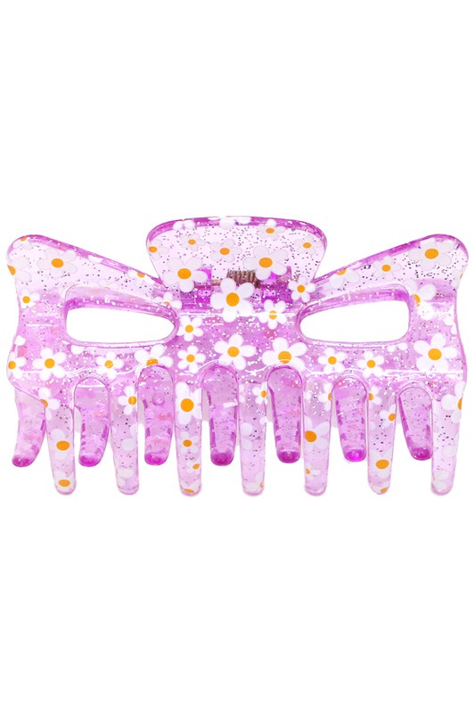 PURPLE DAISY HAIR CLIP
