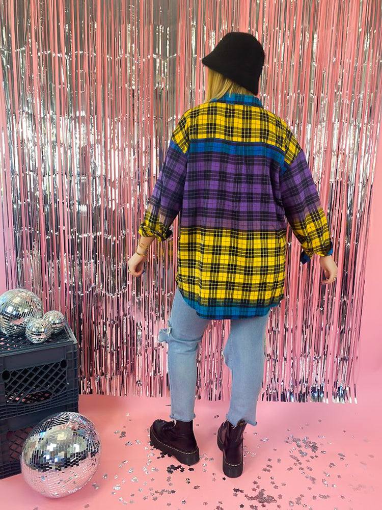 MAKE IT HAPPEN COLORBLOCK FLANNEL