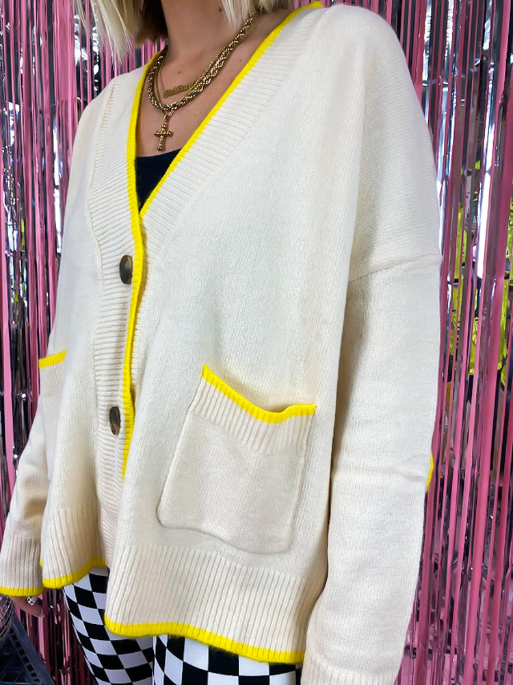 ALL SMILES OVERSIZED KNIT CARDIGAN