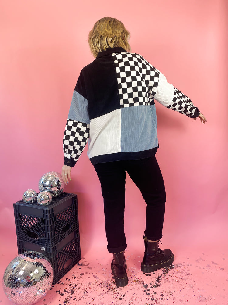 LATE NIGHT TALKING MIXED MEDIA JACKET S-3XL
