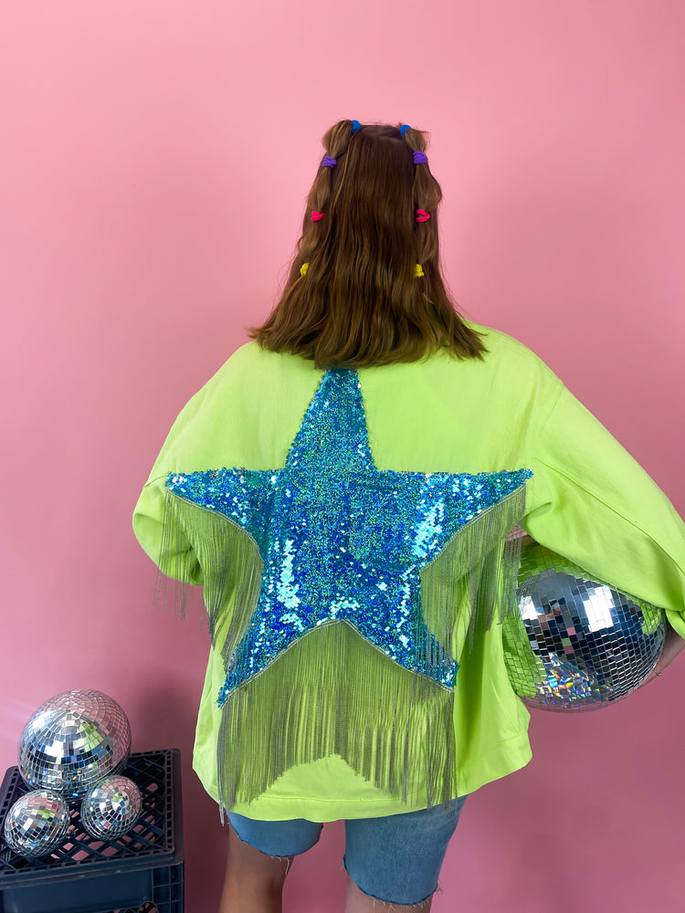 STARSTRUCK SEQUIN STAR PATCH JACKET