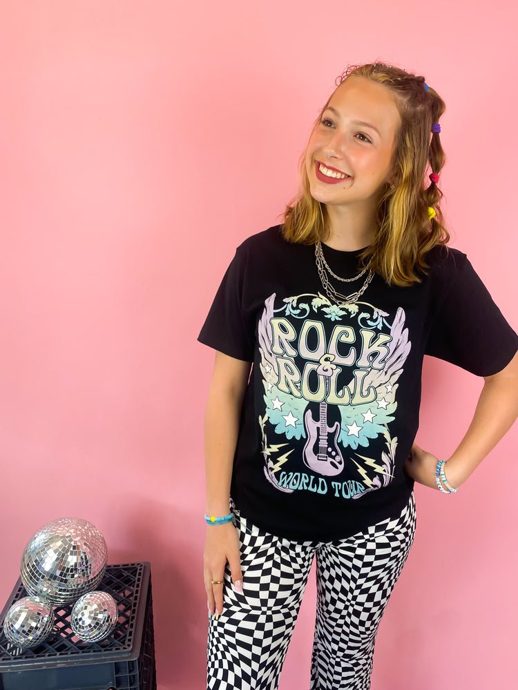 ROCK & ROLL WORLD TOUR GRAPHIC TEE *S-XL!*