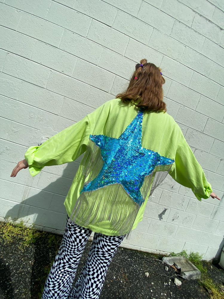 STARSTRUCK SEQUIN STAR PATCH JACKET
