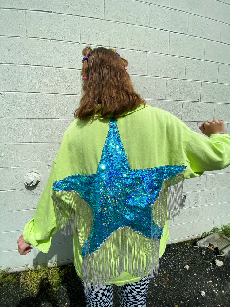 STARSTRUCK SEQUIN STAR PATCH JACKET