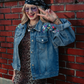 RAINBOW RIOT LUXE DENIM JACKET