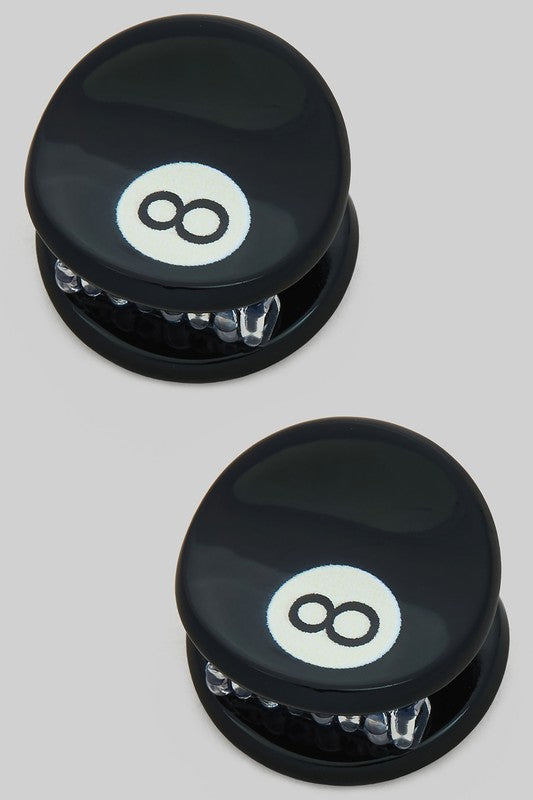 EIGHT BALL HAIR CLIPS