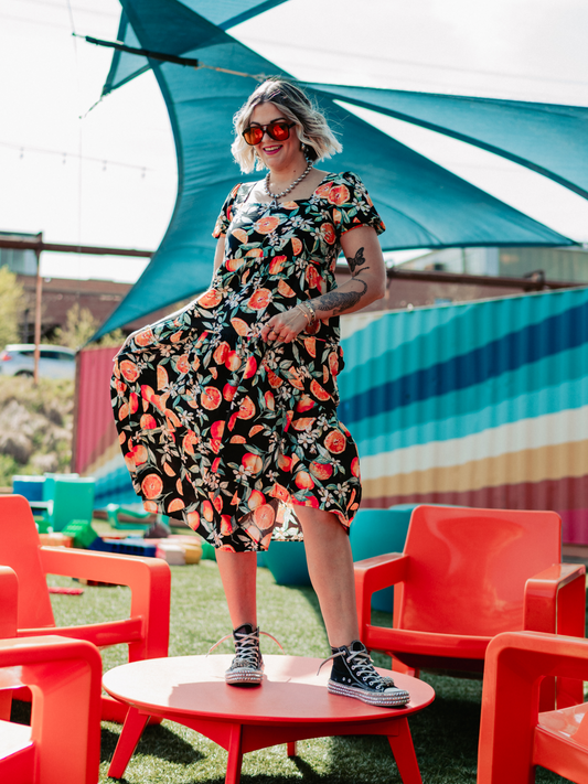 CITRUS RIOT A-LINE DRESS S-XL