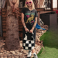 FRONT ROW GRAPHIC T-SHIRT DRESS