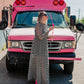 FIERCE FEMALE MESH MAXI DRESS IN CHECKERED PRINT S-3XL