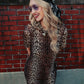 CAME TO SLAY LEOPARD MESH DRESS