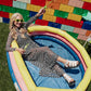 FIERCE FEMALE MESH MAXI DRESS IN CHECKERED PRINT S-3XL