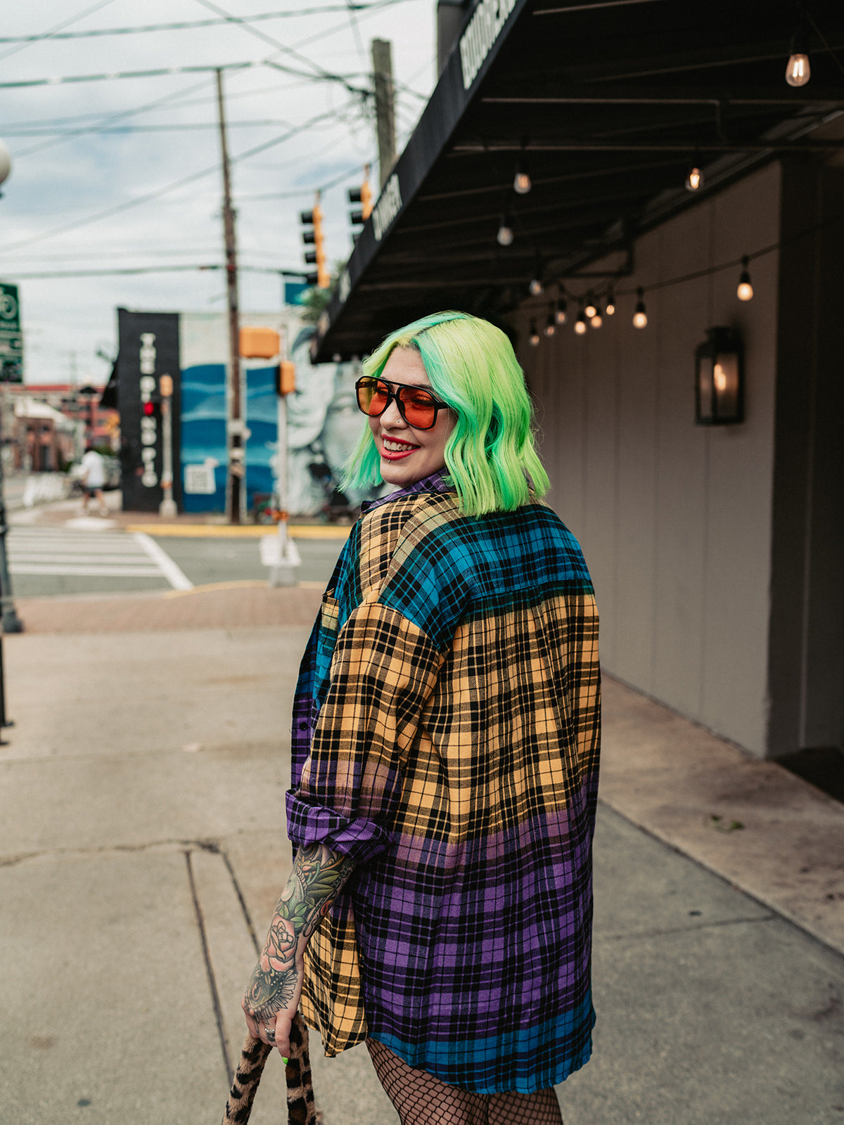 GRUNGE GODDESS COLORBLOCK PLAID