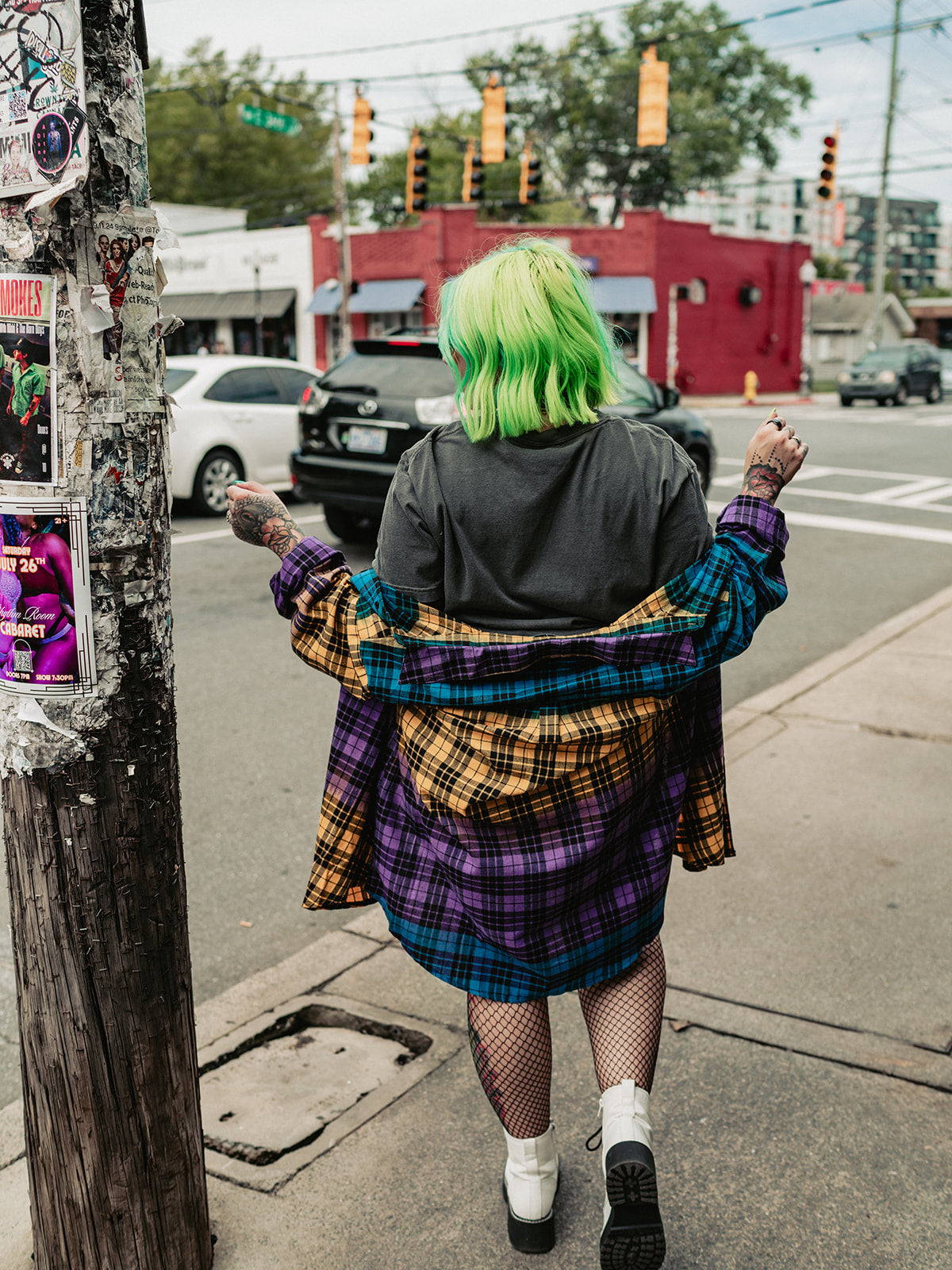 GRUNGE GODDESS COLORBLOCK PLAID
