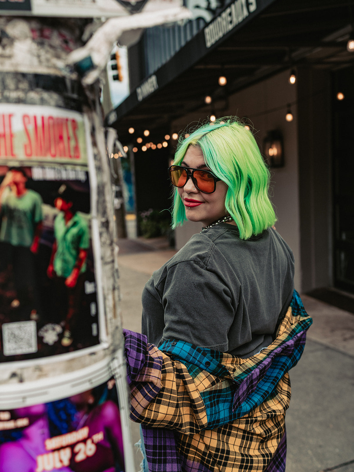 GRUNGE GODDESS COLORBLOCK PLAID