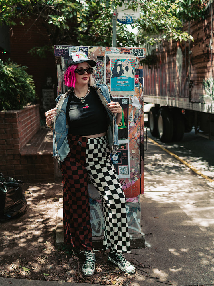 SPLIT DECISION CHECKERED PANTS S-3XL