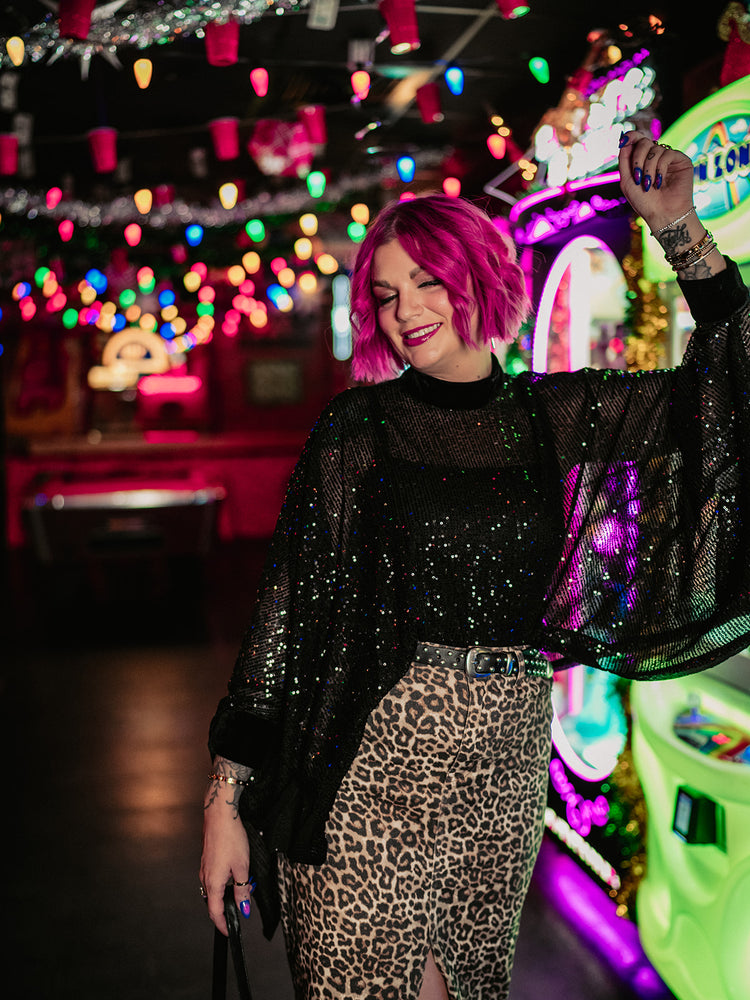 GLITTER KISS SEQUIN TOP
