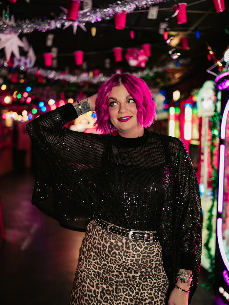 GLITTER KISS SEQUIN TOP