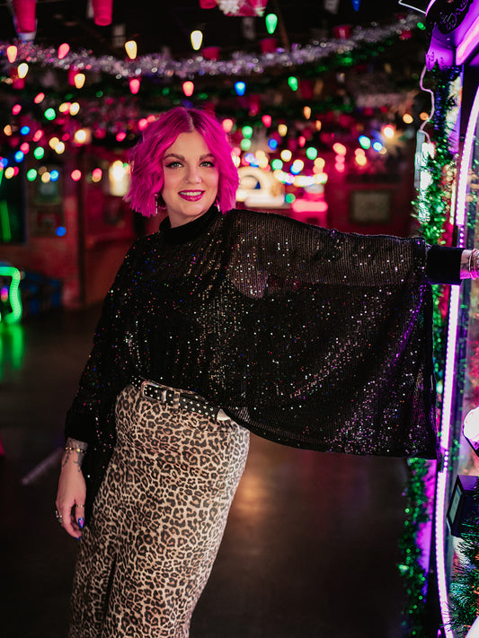 GLITTER KISS SEQUIN TOP