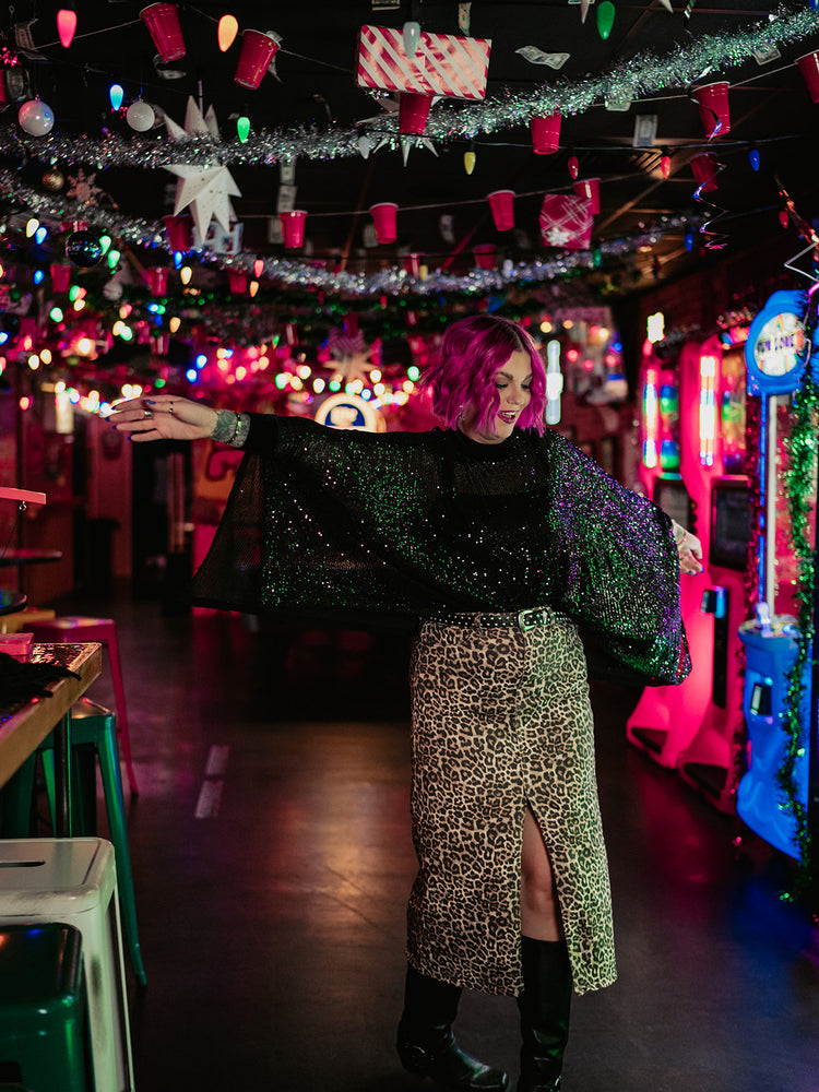 GLITTER KISS SEQUIN TOP