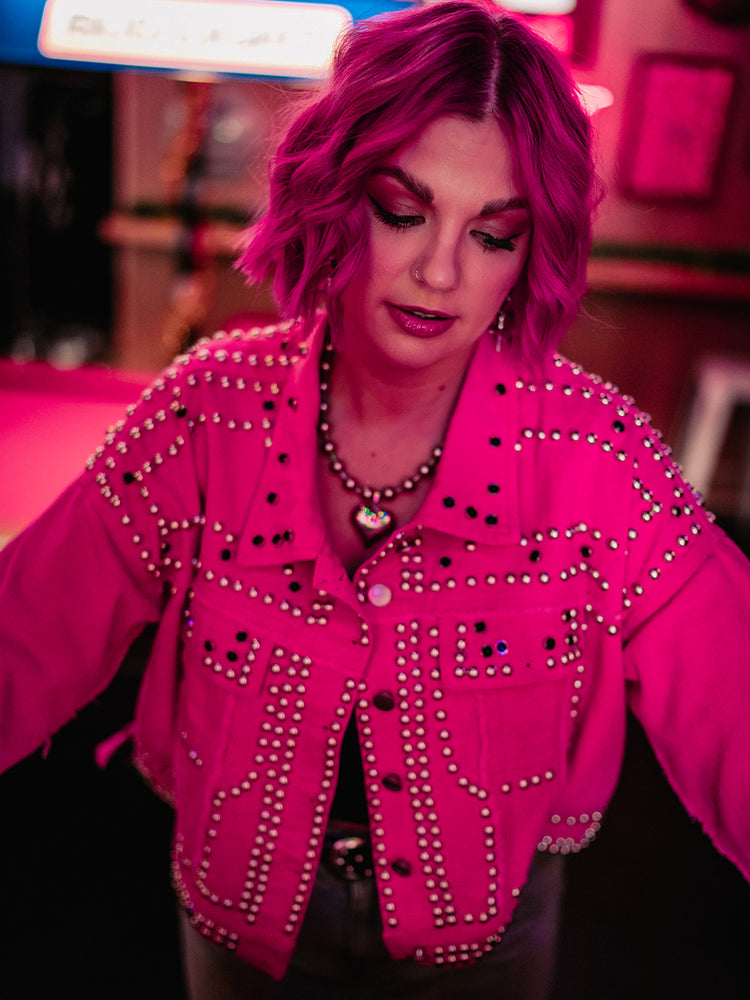 PUNK ROCK PRINCESS LUXE STUDDED JACKET