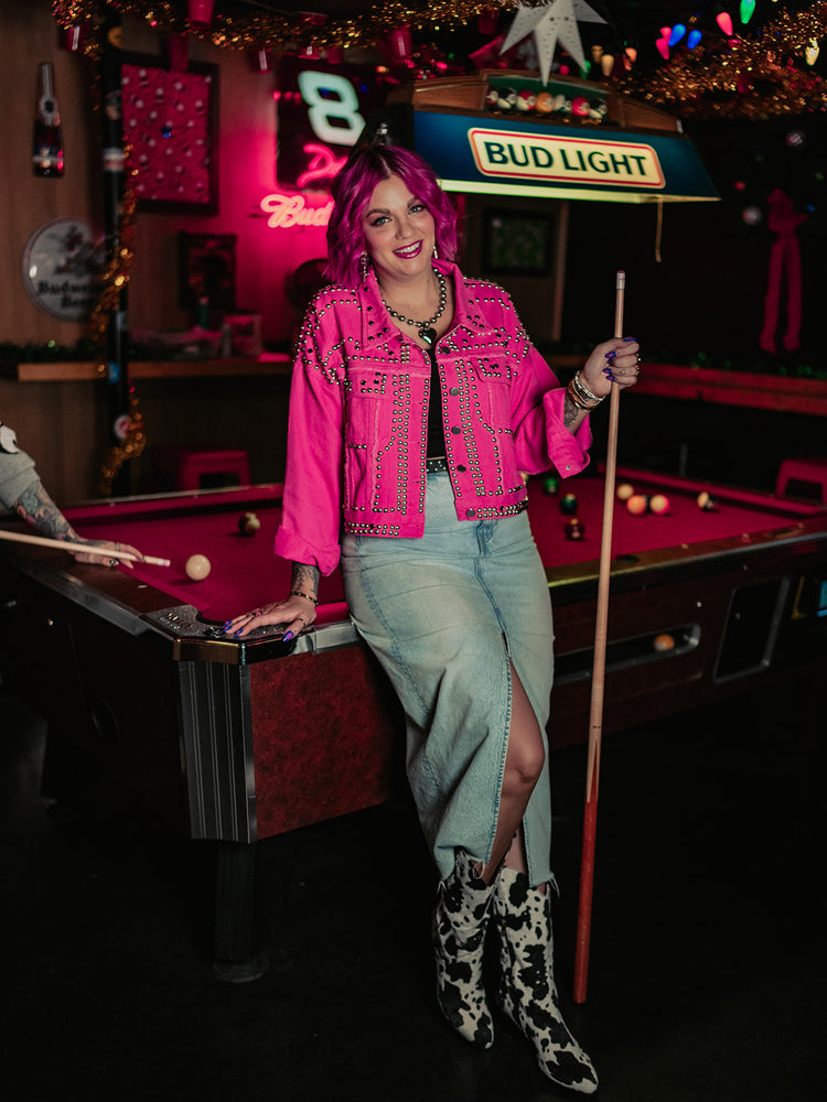 PUNK ROCK PRINCESS LUXE STUDDED JACKET