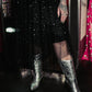BORN TO SPARKLE MESH MIDI SKIRT