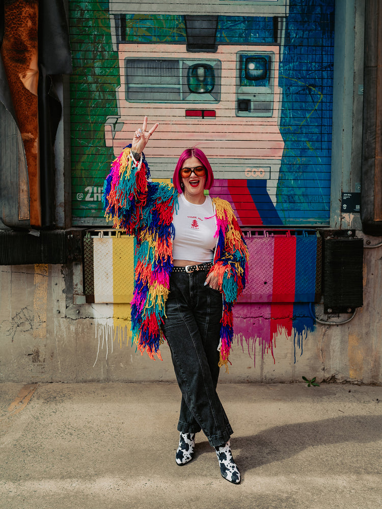 BORN TO BE SEEN LUXE CROCHET CARDIGAN