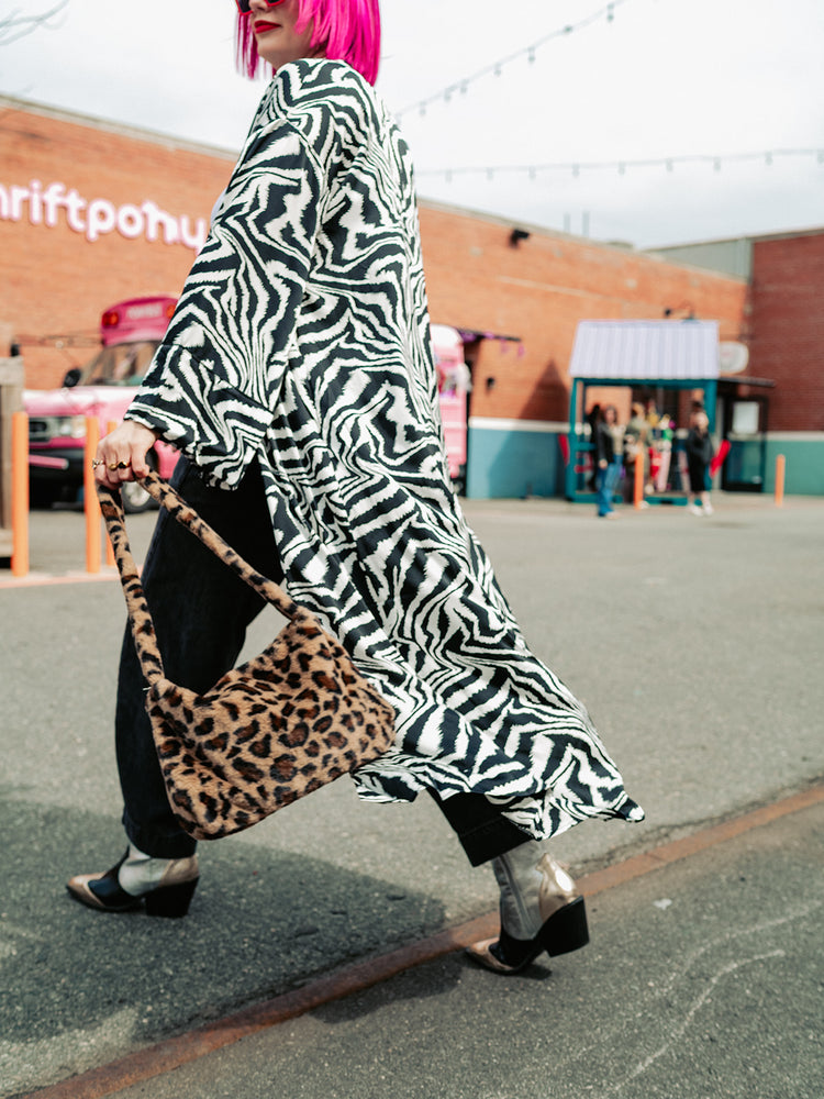FASHION ICON ZEBRA PRINT DUSTER